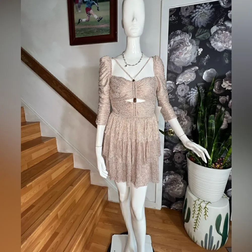 Sabina Musayev Liberty Short Dress With Cut Out/ size M